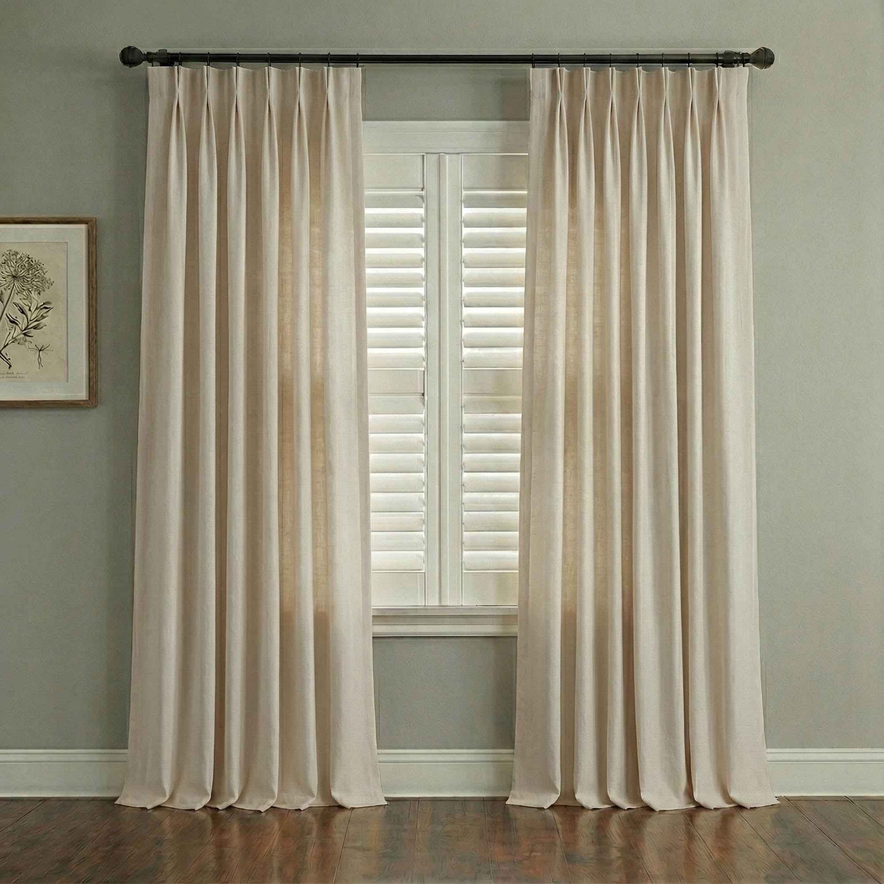 Thick Linen blend curtains