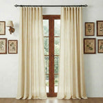 Chenilles Beige Striped Linen Curtains
