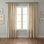 Wheat Heavyweight waffle textured linen blend curtains