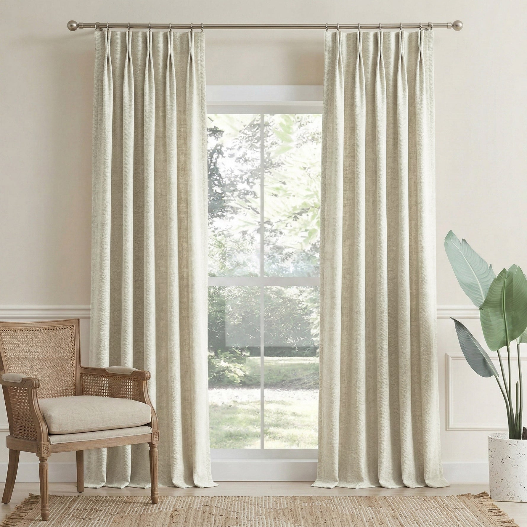 Length Linen Blend Semi-Blackout Curtains - Detail View 10 | JOYDRAPE Bespoke Luxury