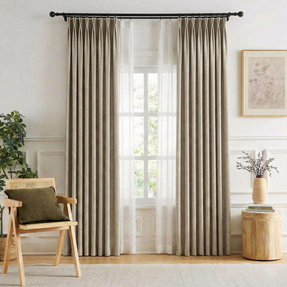 Coarse Vintage-style Blackout Curtains - Detail View 11 | JOYDRAPE Bespoke Luxury