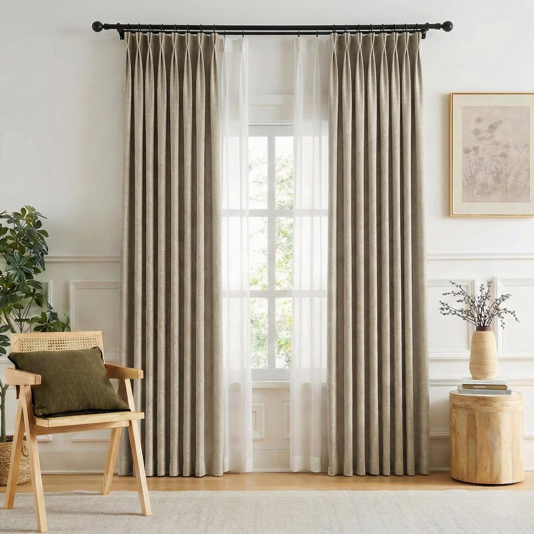 Coarse Vintage-style Blackout Curtains - Detail View 11 | JOYDRAPE Bespoke Luxury