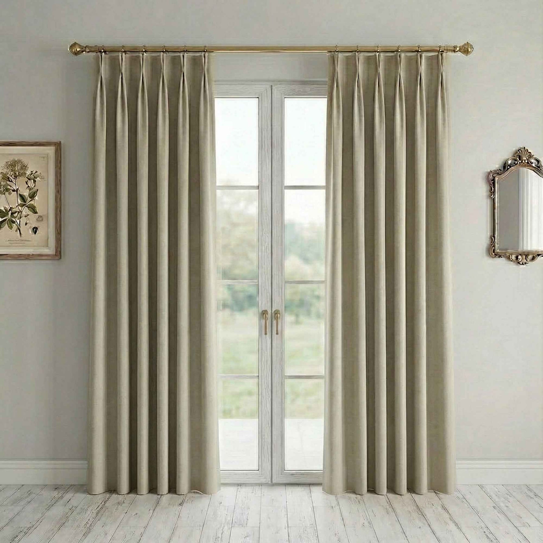 Colorful 95% Blackout  Luxurious Gold Foil Curtains