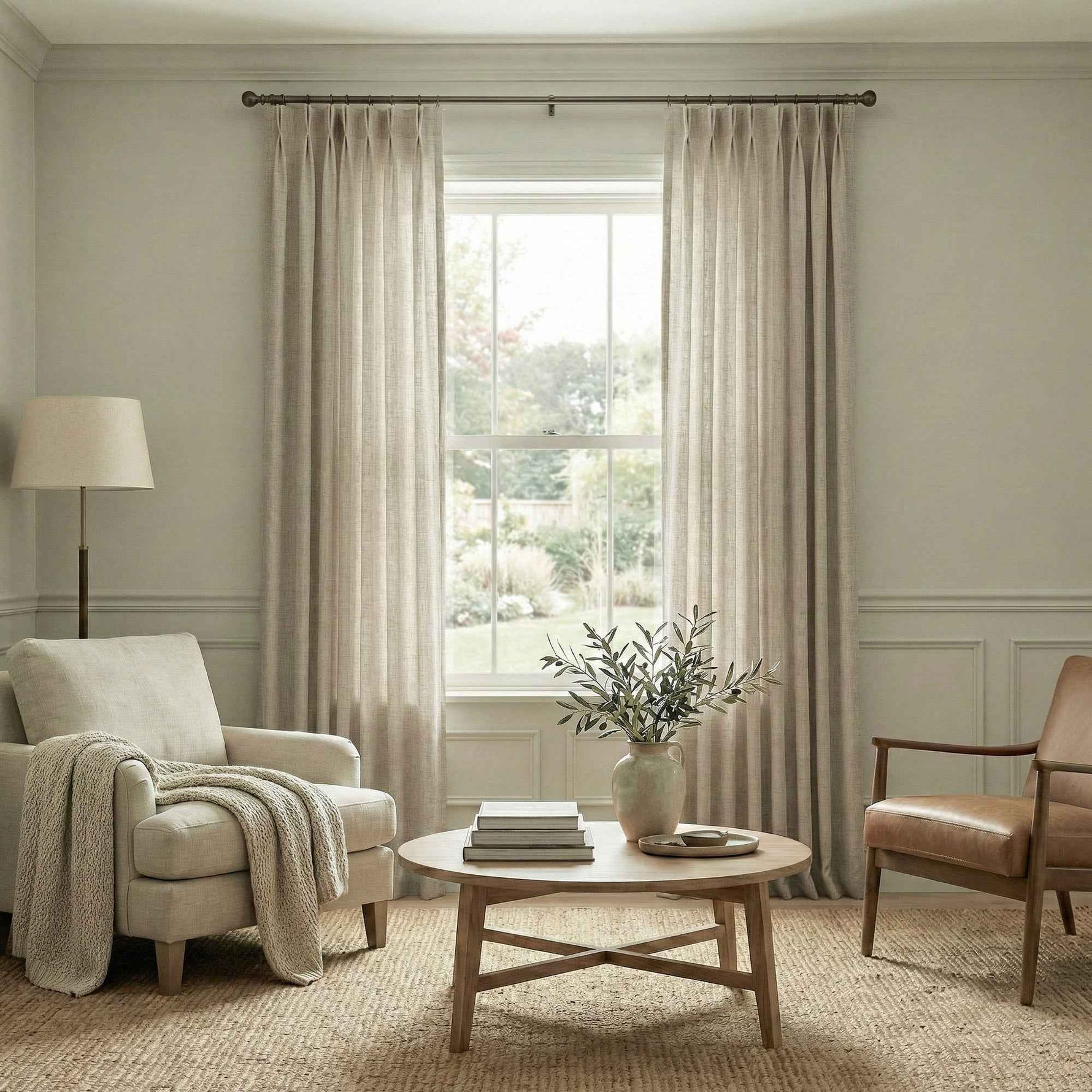 Crossl Semi-Blackout Linen-Textured Curtains - Detail View 9 | JOYDRAPE Bespoke Luxury