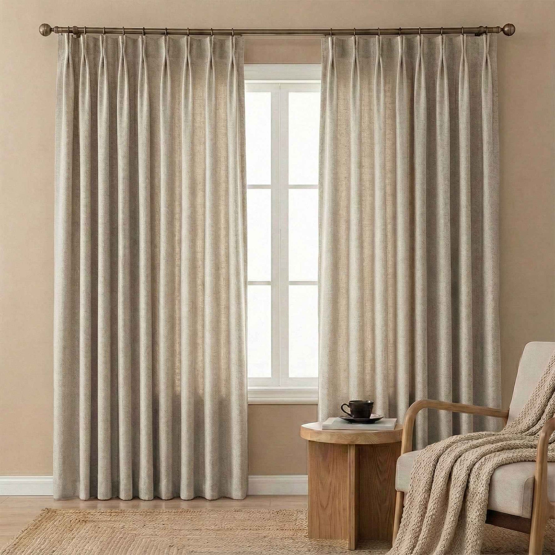 Velvety Short-pile Chenille High Blackout Curtains - Detail View 11 | JOYDRAPE Bespoke Luxury