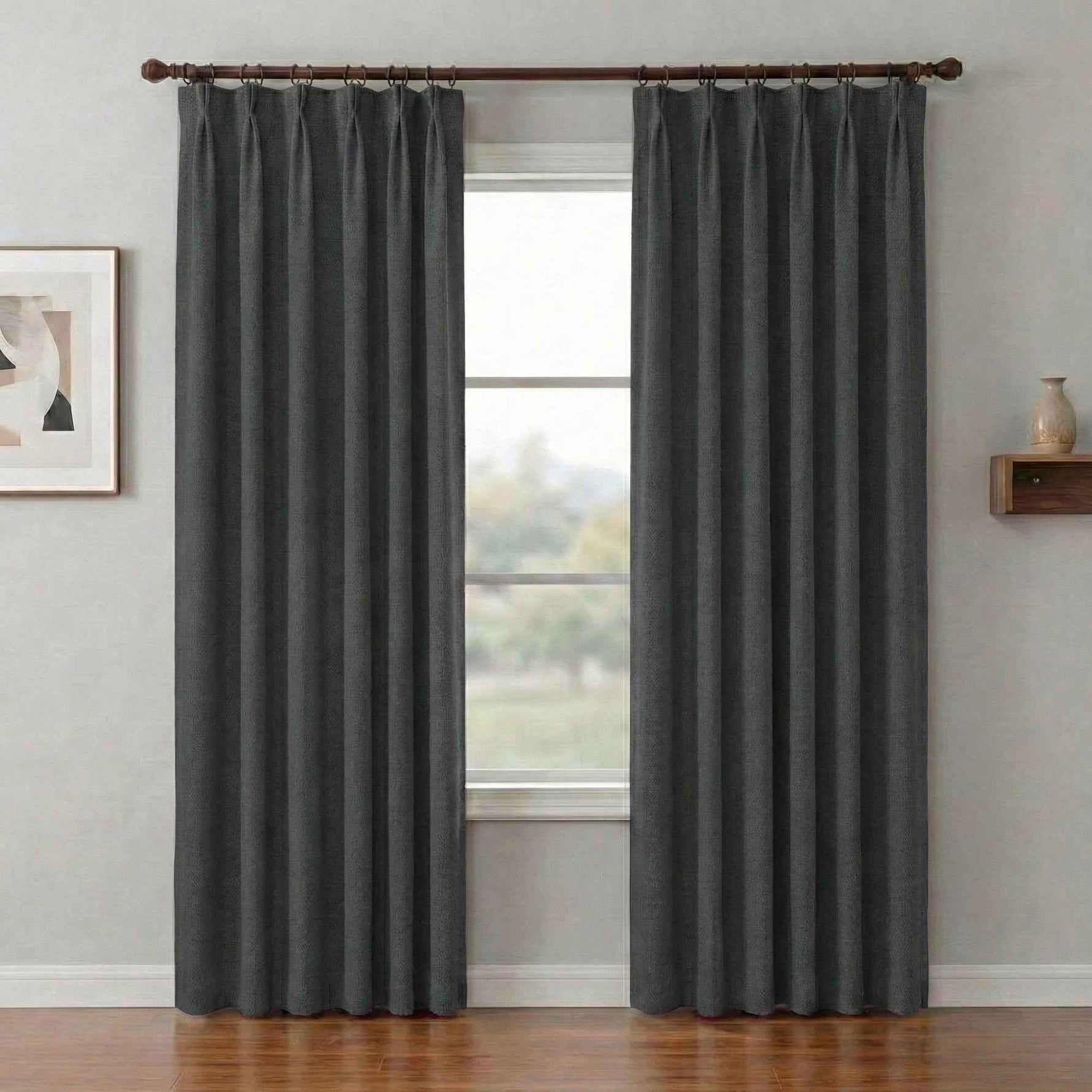 Art Micro-Velvet Cotton-Linen Texture High Blackout Curtains