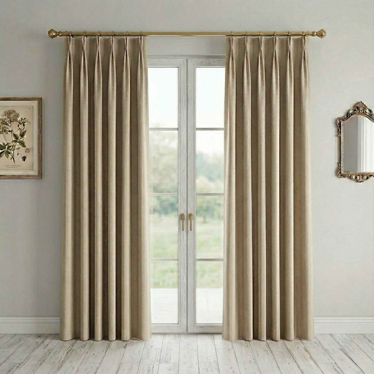 Colorful 95% Blackout  Luxurious Gold Foil Curtains