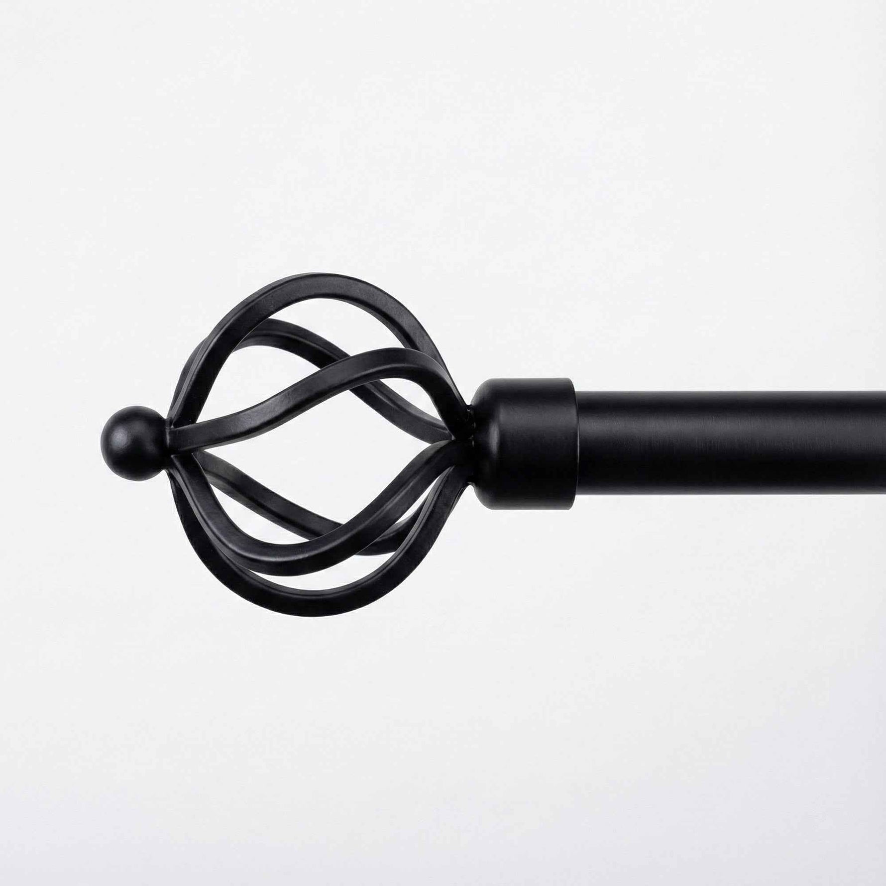 P-Single Decorative Curtain Rod with Rings - Detail View 10 | JOYDRAPE Bespoke Luxury