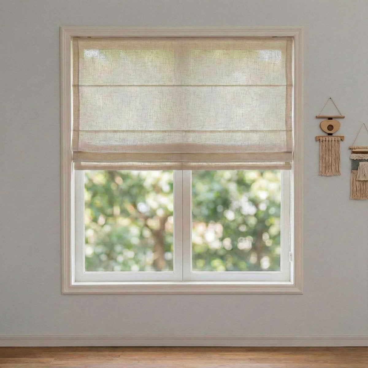L-light Cordless Solid Linen Blend Roman Shades - Detail View 11 | JOYDRAPE Bespoke Luxury