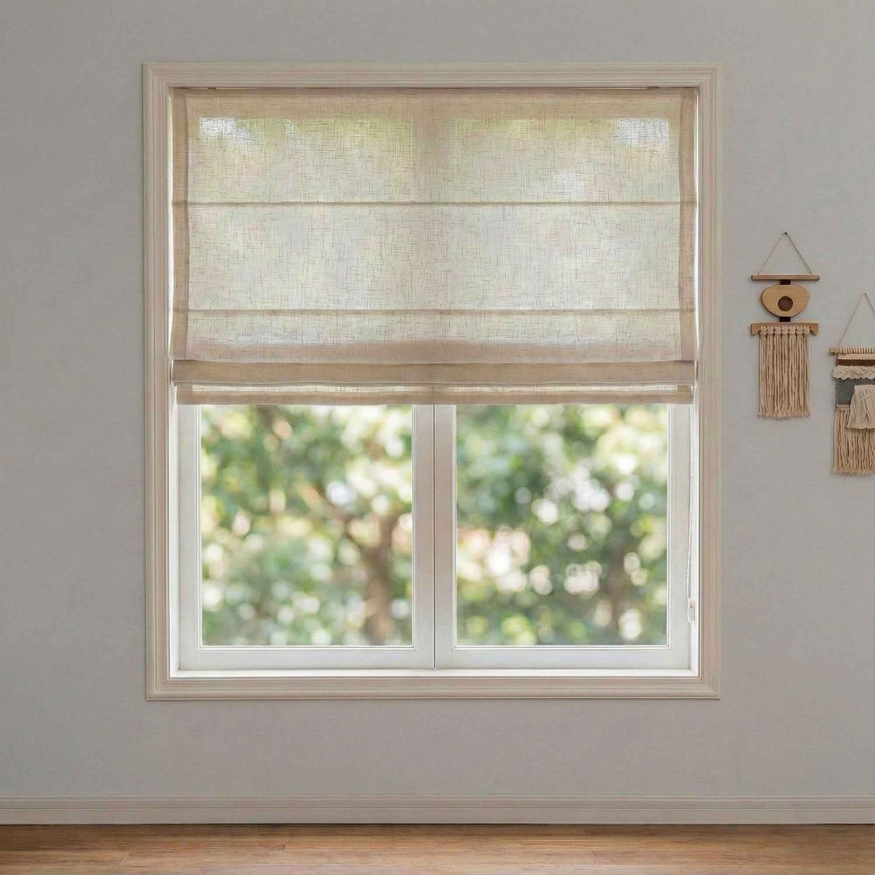 L-light Cordless Solid Linen Blend Roman Shades - Detail View 11 | JOYDRAPE Bespoke Luxury