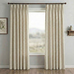 Waffle Natural Cotton Linen Blend Curtains