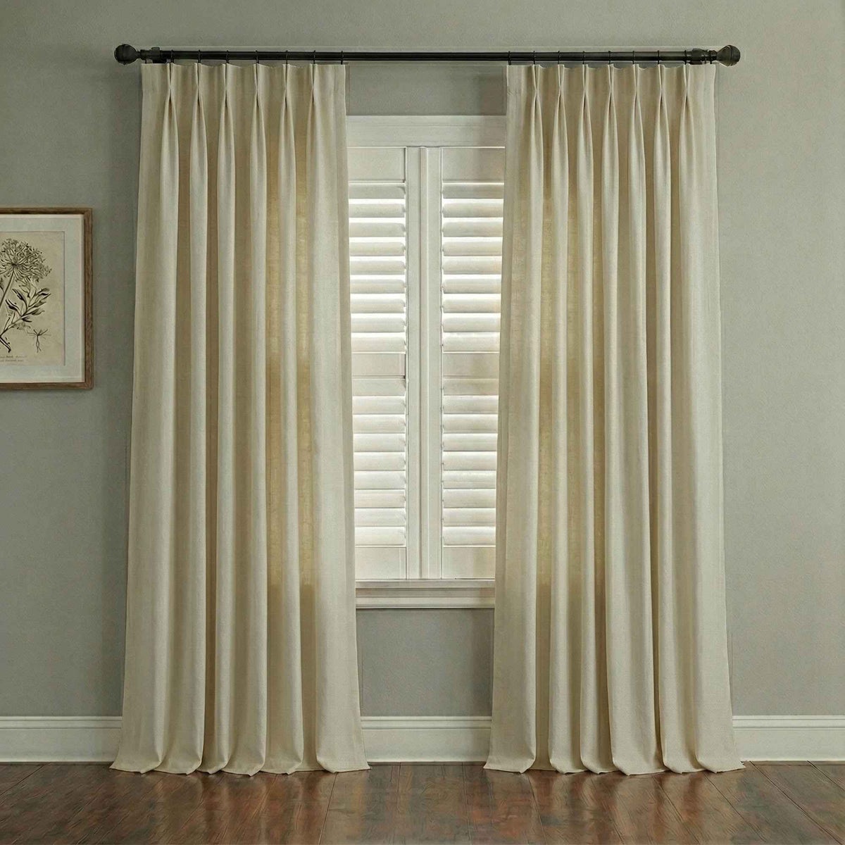 Thick Linen blend curtains