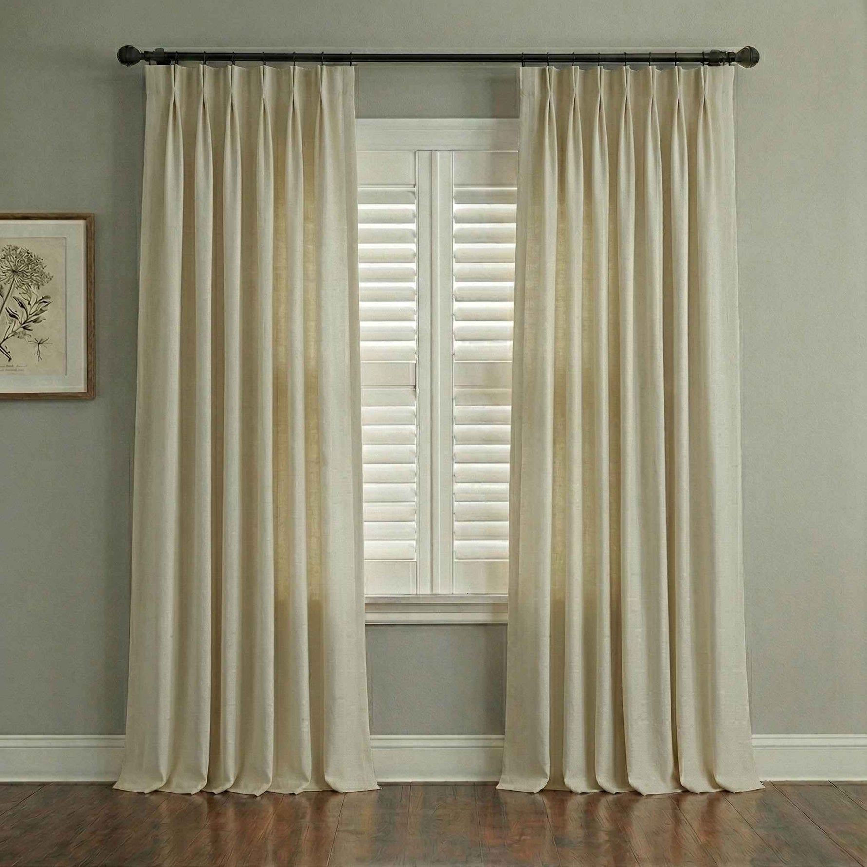 Thick Linen blend curtains