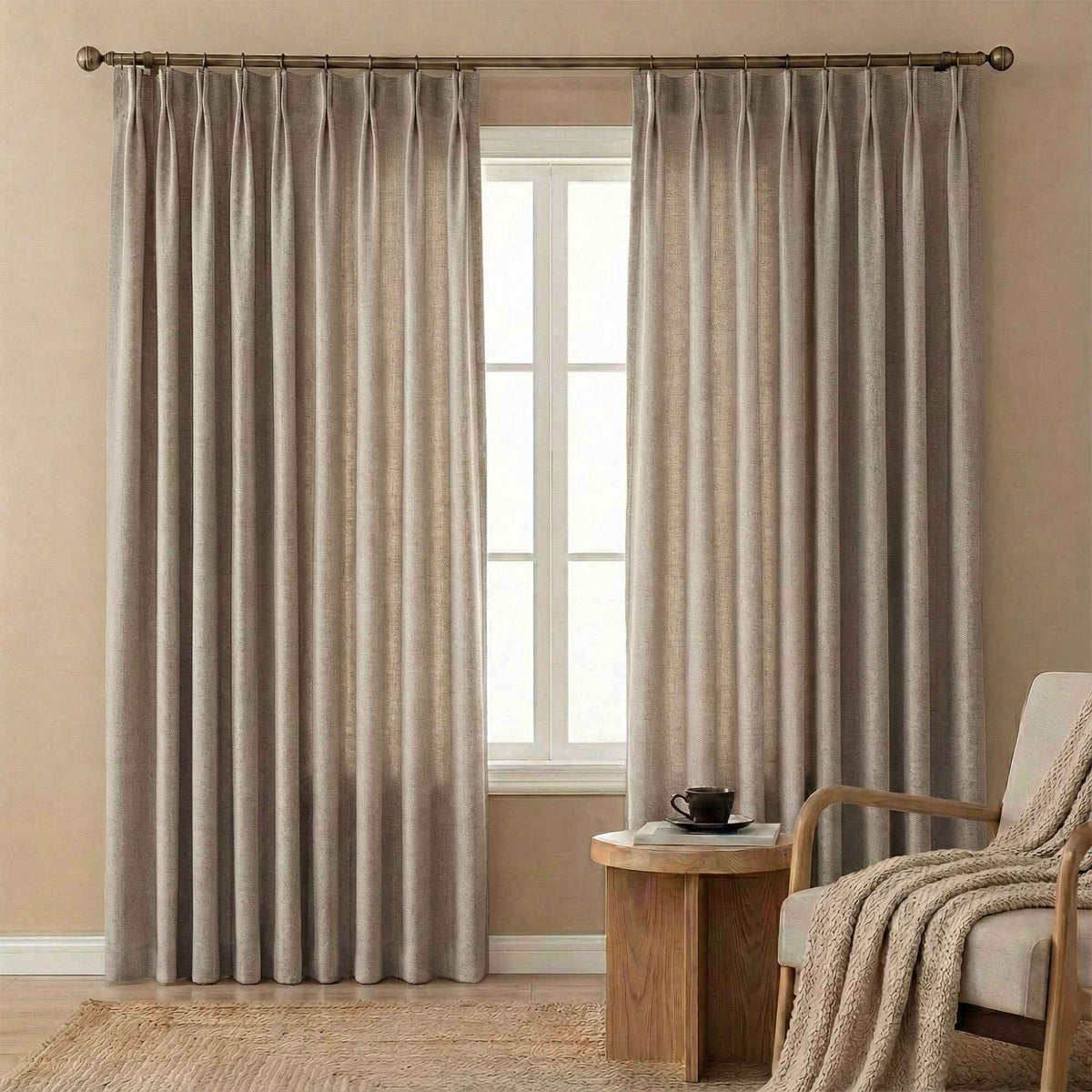 Velvety Short-pile Chenille High Blackout Curtains - Detail View 12 | JOYDRAPE Bespoke Luxury