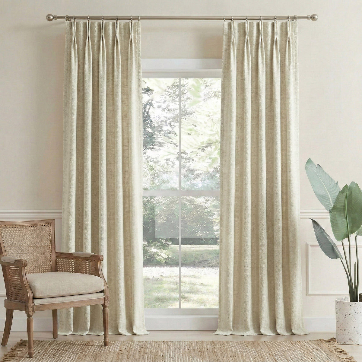 Length Linen Blend Semi-Blackout Curtains - Detail View 12 | JOYDRAPE Bespoke Luxury