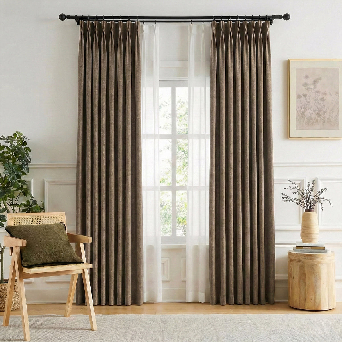 Coarse Vintage-style Blackout Curtains - Detail View 13 | JOYDRAPE Bespoke Luxury