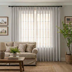 Btimeless Light-Filtering Cotton Linen Textured Curtains