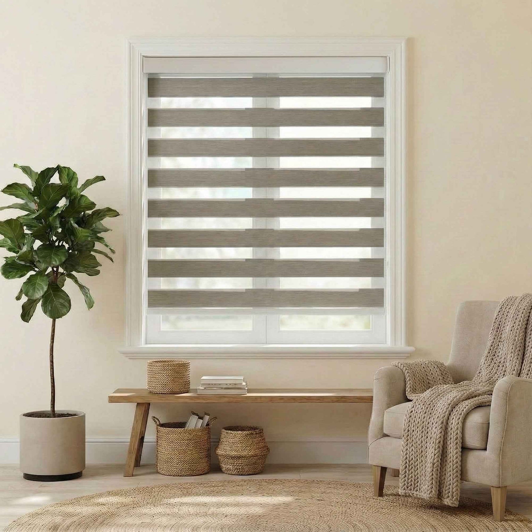 B-Vario Cordless Blackout Zebra Shades - Detail View 3 | JOYDRAPE Bespoke Luxury