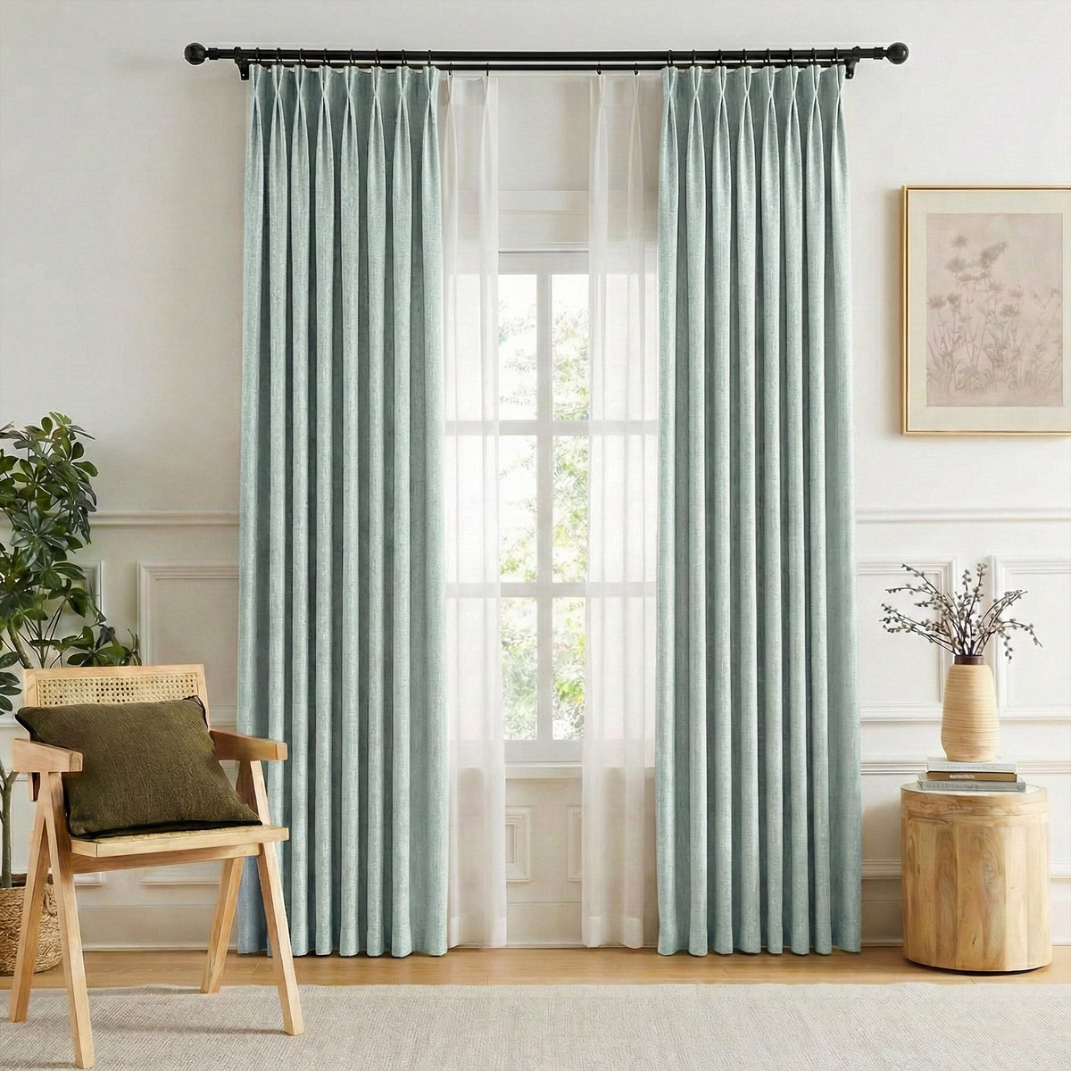 Coarse Vintage-style Blackout Curtains - Detail View 18 | JOYDRAPE Bespoke Luxury