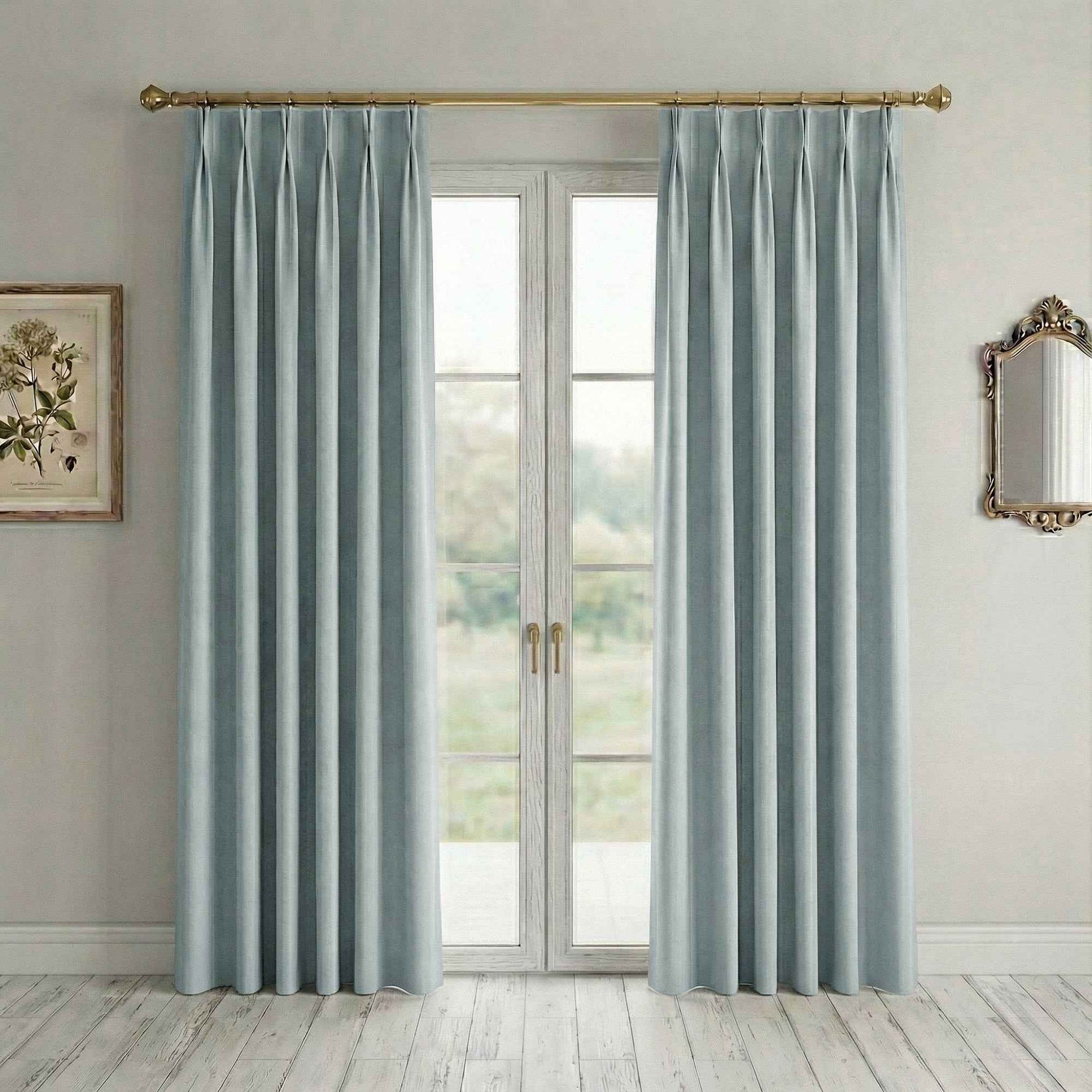 Colorful 95% Blackout  Luxurious Gold Foil Curtains