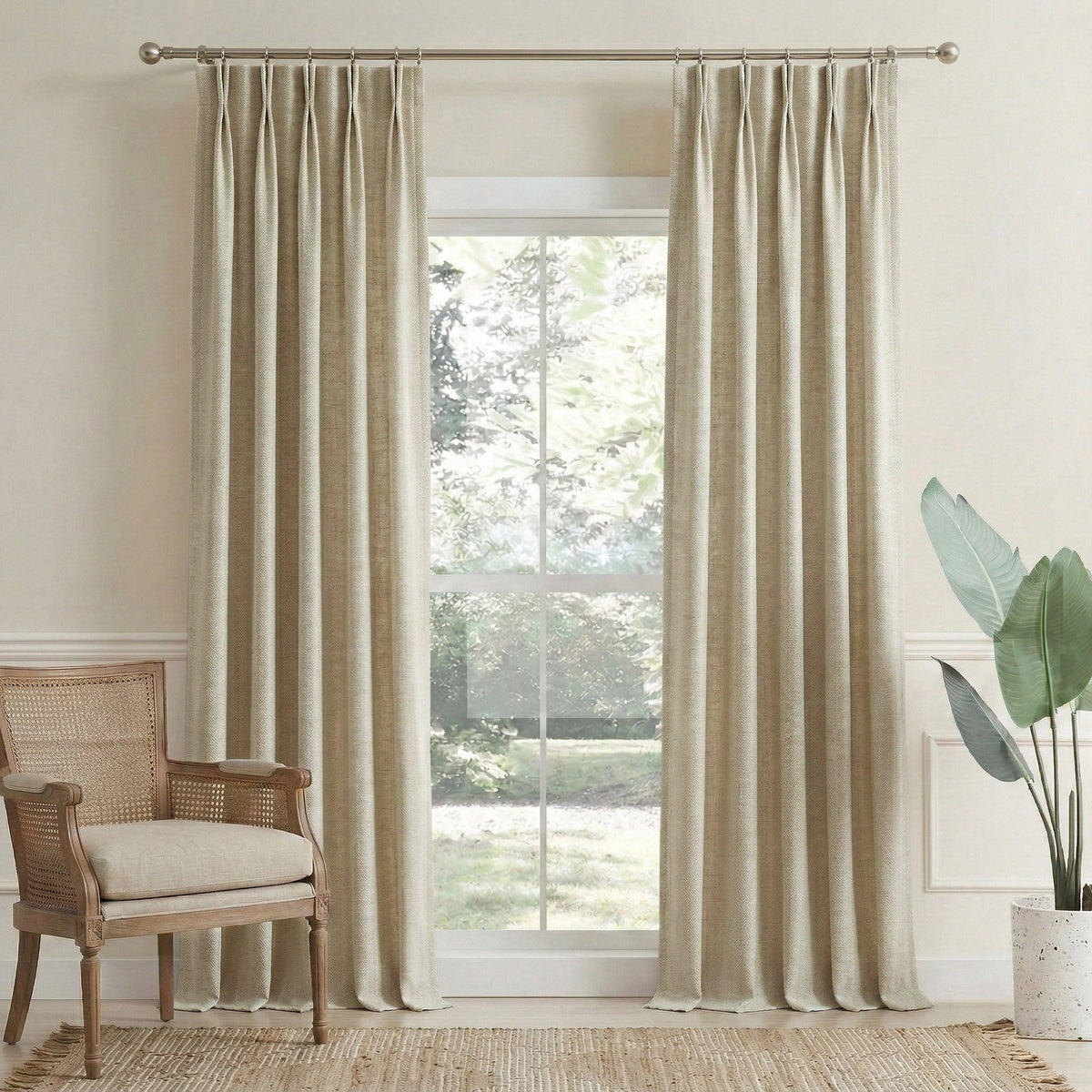 Length Linen Blend Semi-Blackout Curtains - Detail View 13 | JOYDRAPE Bespoke Luxury