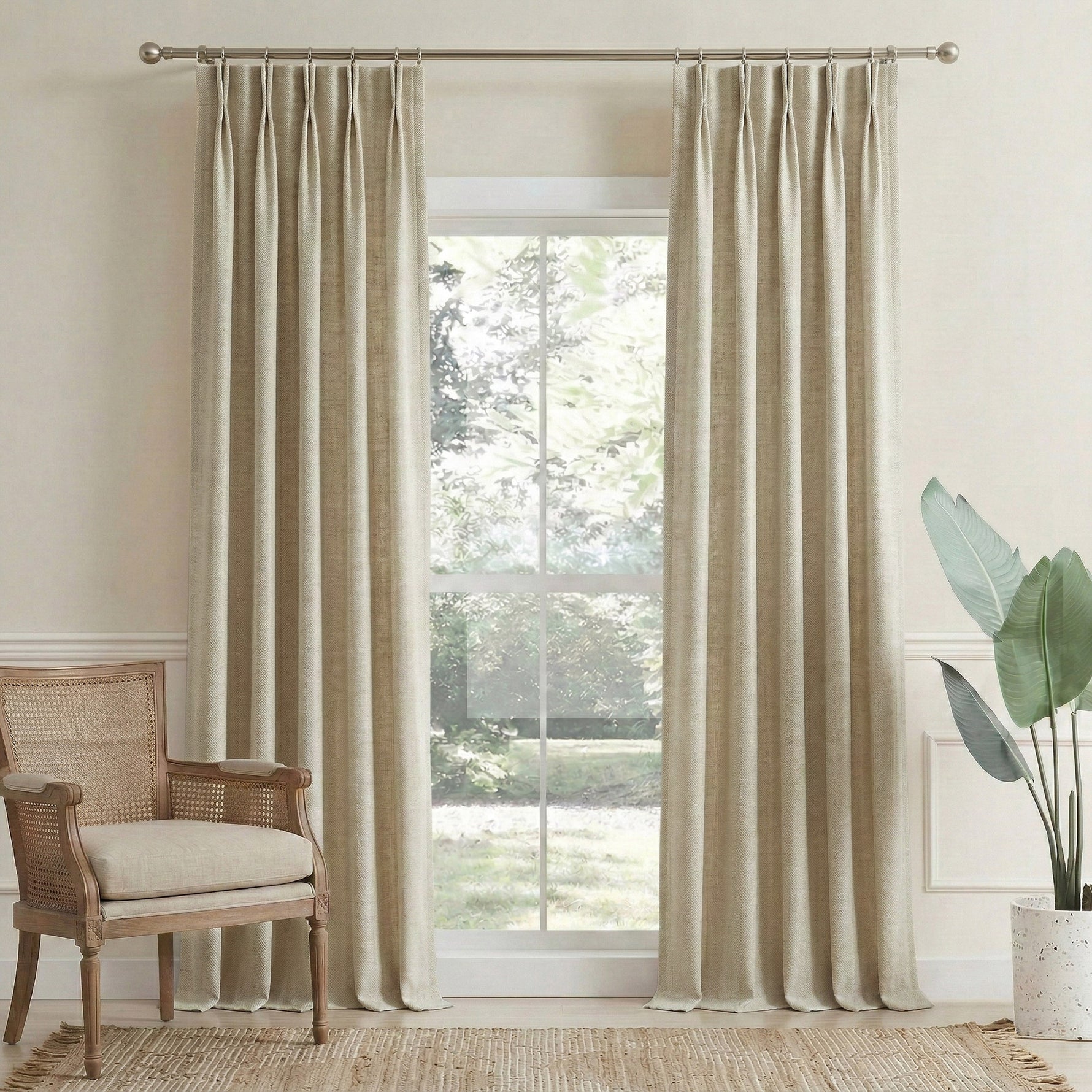 Length Linen Blend Semi-Blackout Curtains - Detail View 13 | JOYDRAPE Bespoke Luxury