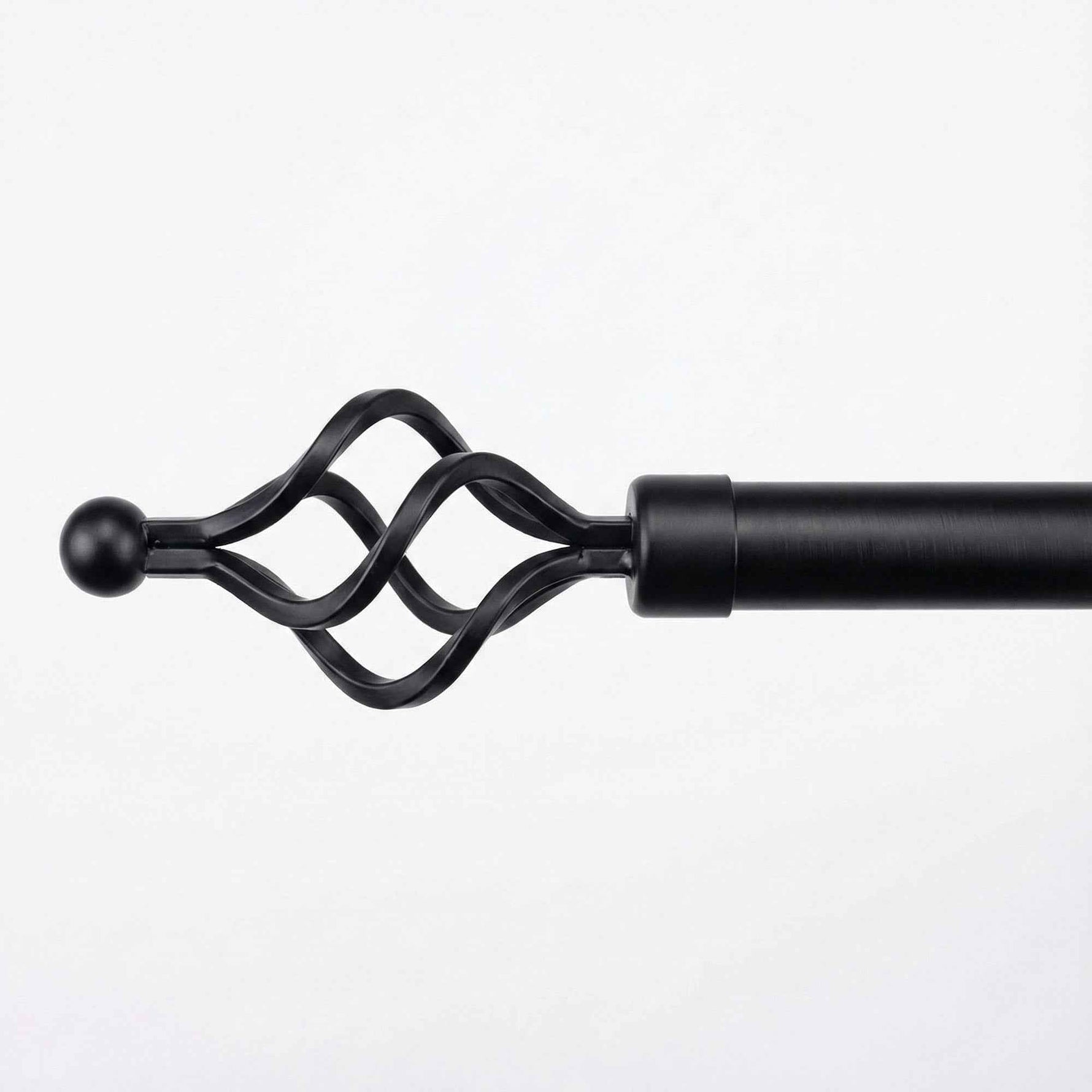 P-Single Decorative Curtain Rod with Rings - Detail View 12 | JOYDRAPE Bespoke Luxury