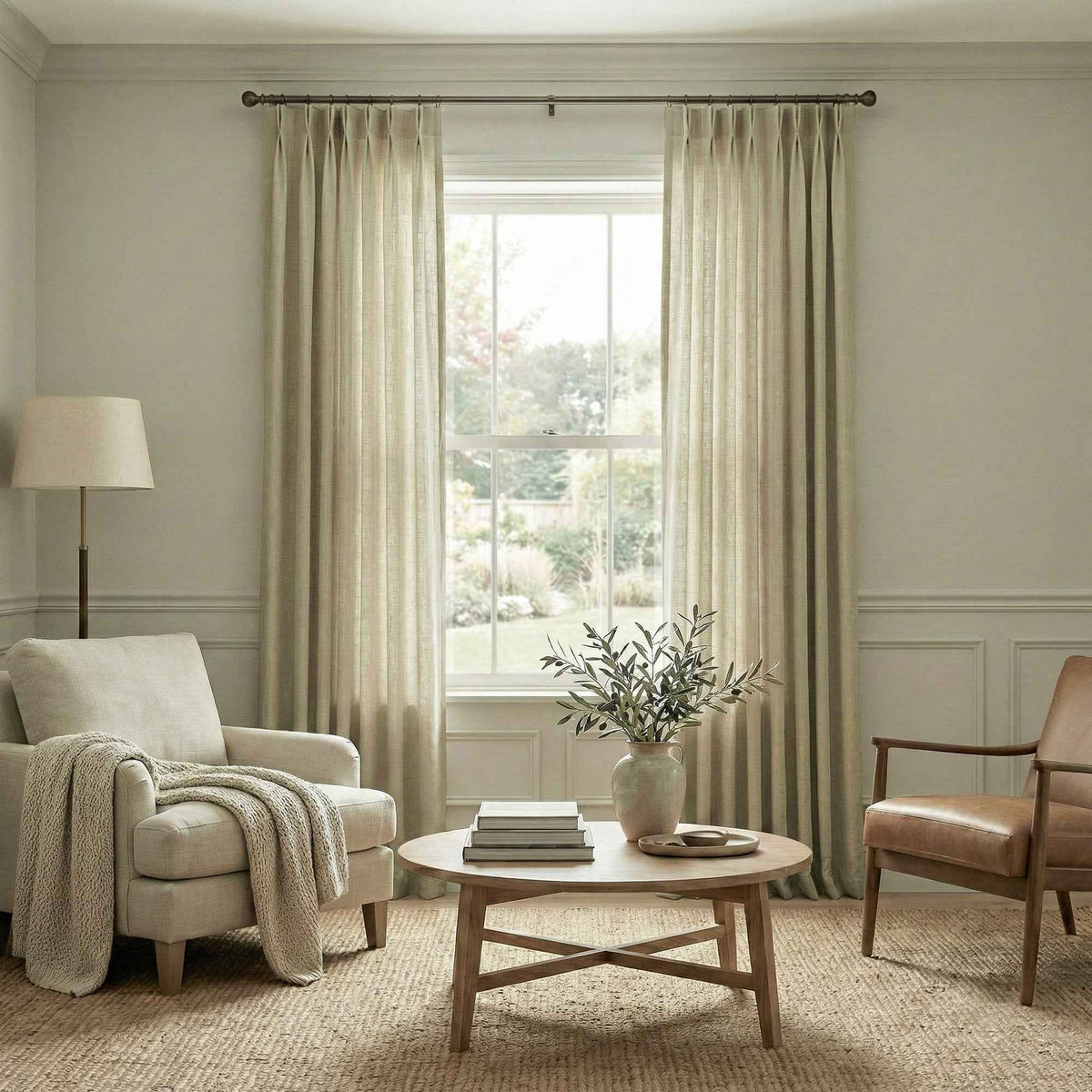 Crossl Semi-Blackout Linen-Textured Curtains - Detail View 10 | JOYDRAPE Bespoke Luxury