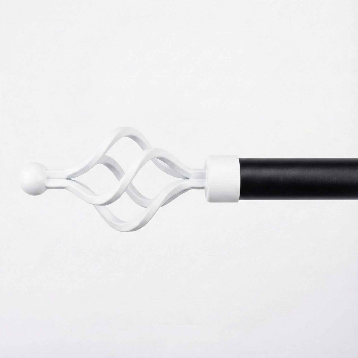 P-Single Decorative Curtain Rod with Rings - Detail View 13 | JOYDRAPE Bespoke Luxury