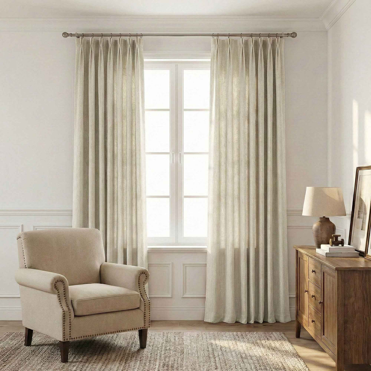 Morandi Cotton Linen Textured Blackout Curtains