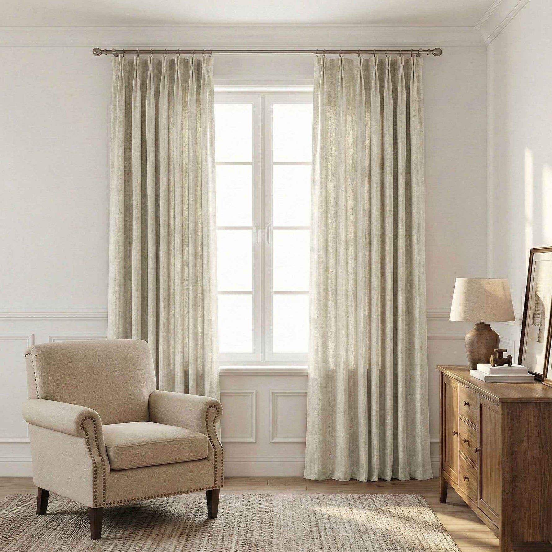 Morandi Cotton Linen Textured Blackout Curtains