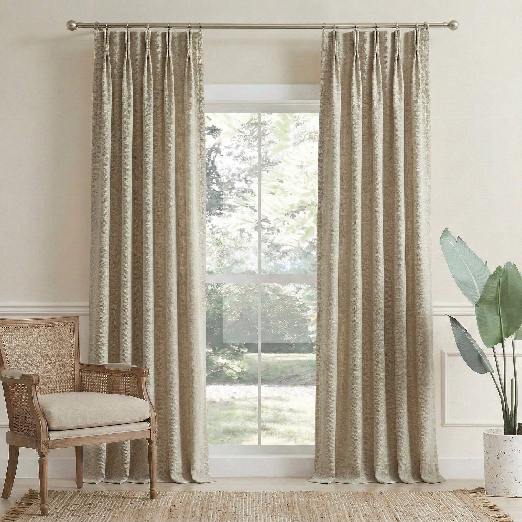 Length Linen Blend Semi-Blackout Curtains - Detail View 14 | JOYDRAPE Bespoke Luxury