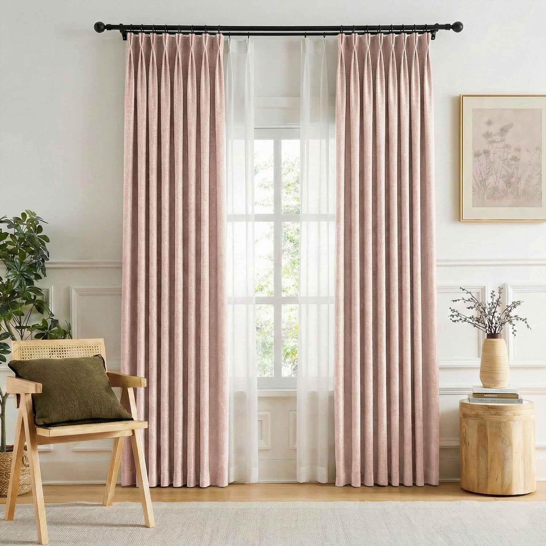 Coarse Vintage-style Blackout Curtains - Detail View 20 | JOYDRAPE Bespoke Luxury