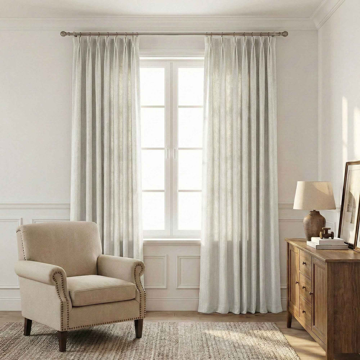 Morandi Cotton Linen Textured Blackout Curtains
