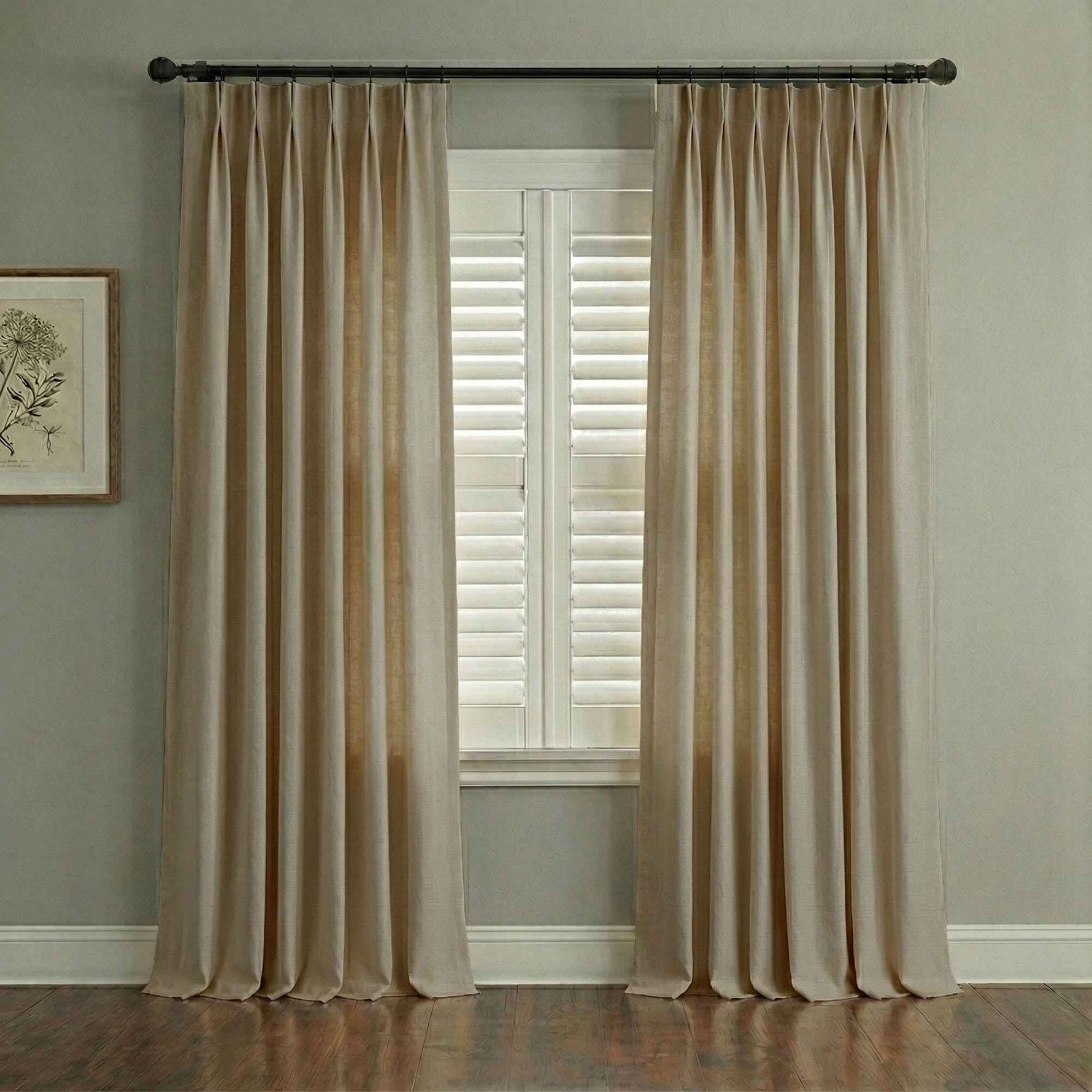 Thick Linen blend curtains