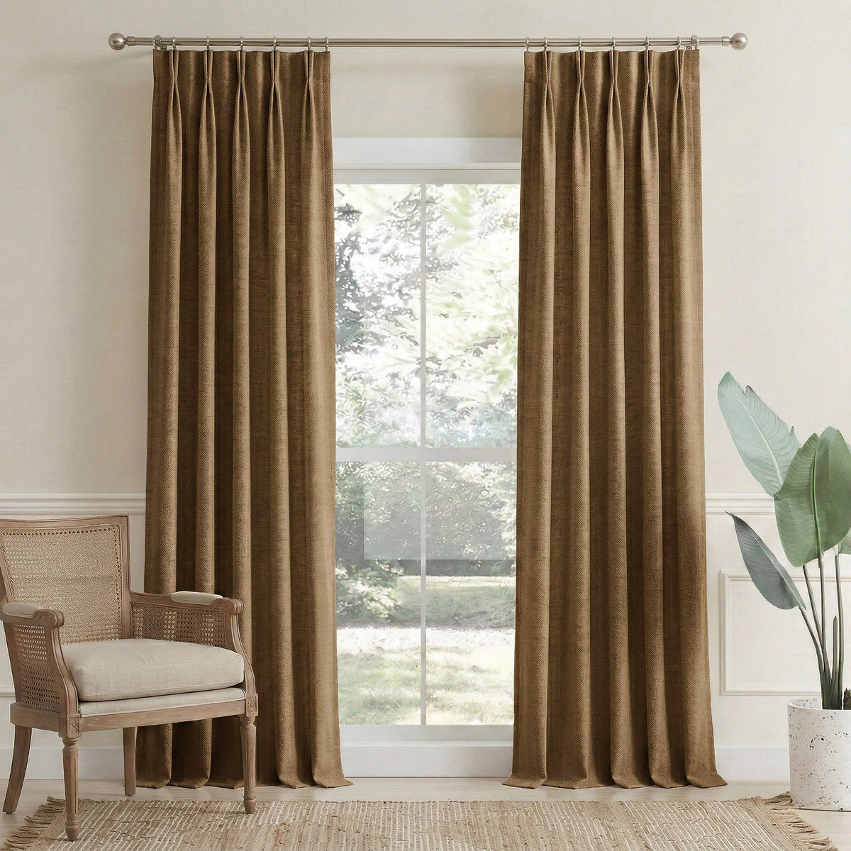 Length Linen Blend Semi-Blackout Curtains - Detail View 15 | JOYDRAPE Bespoke Luxury