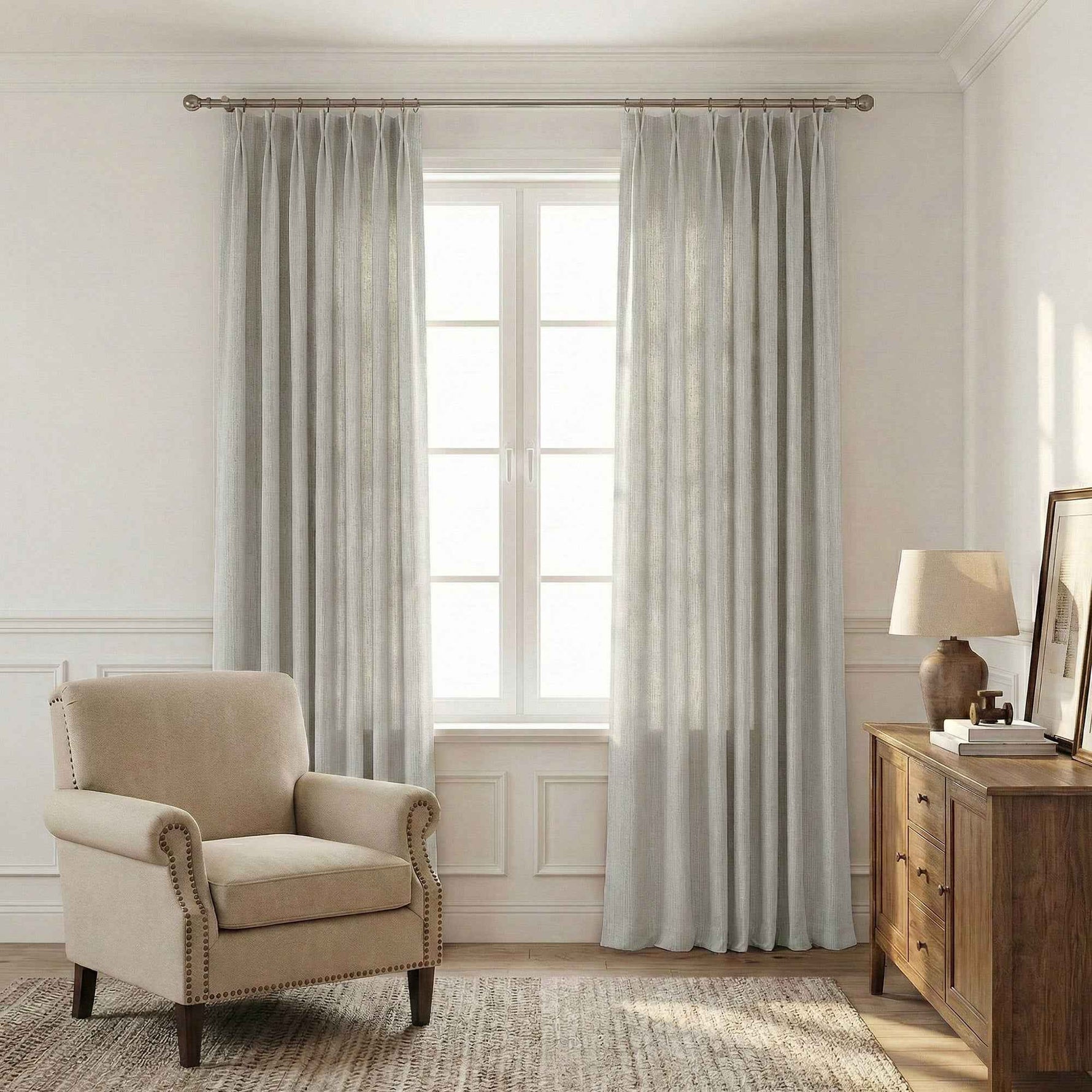 Morandi Cotton Linen Textured Blackout Curtains