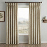 Waffle Natural Cotton Linen Blend Curtains