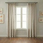 Wheat Heavyweight waffle textured linen blend curtains