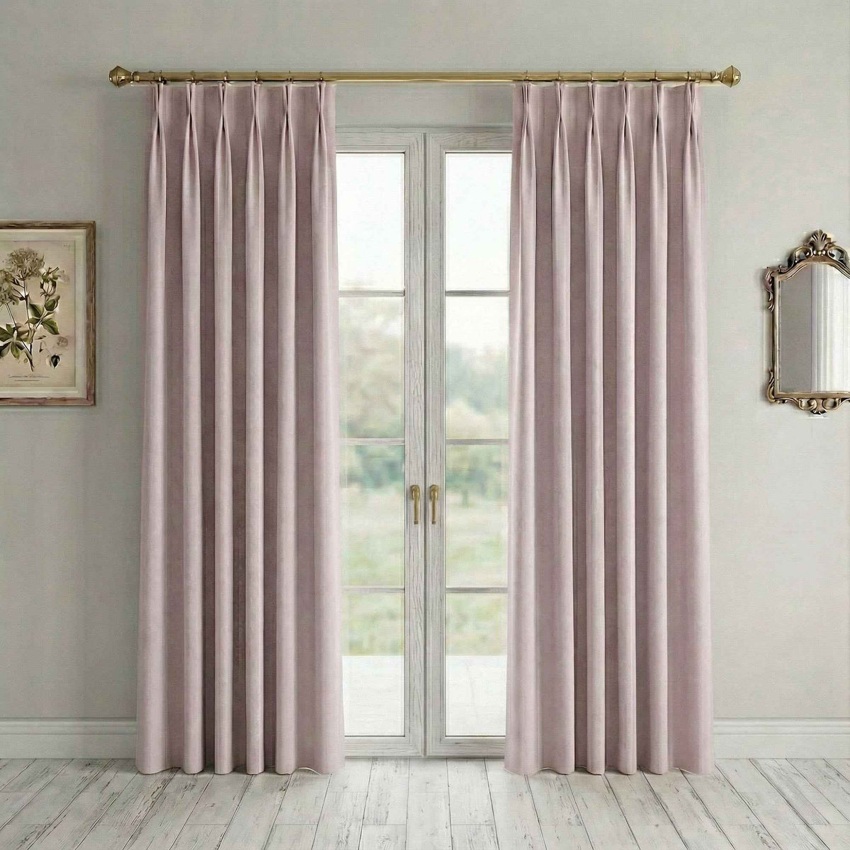 Colorful 95% Blackout  Luxurious Gold Foil Curtains