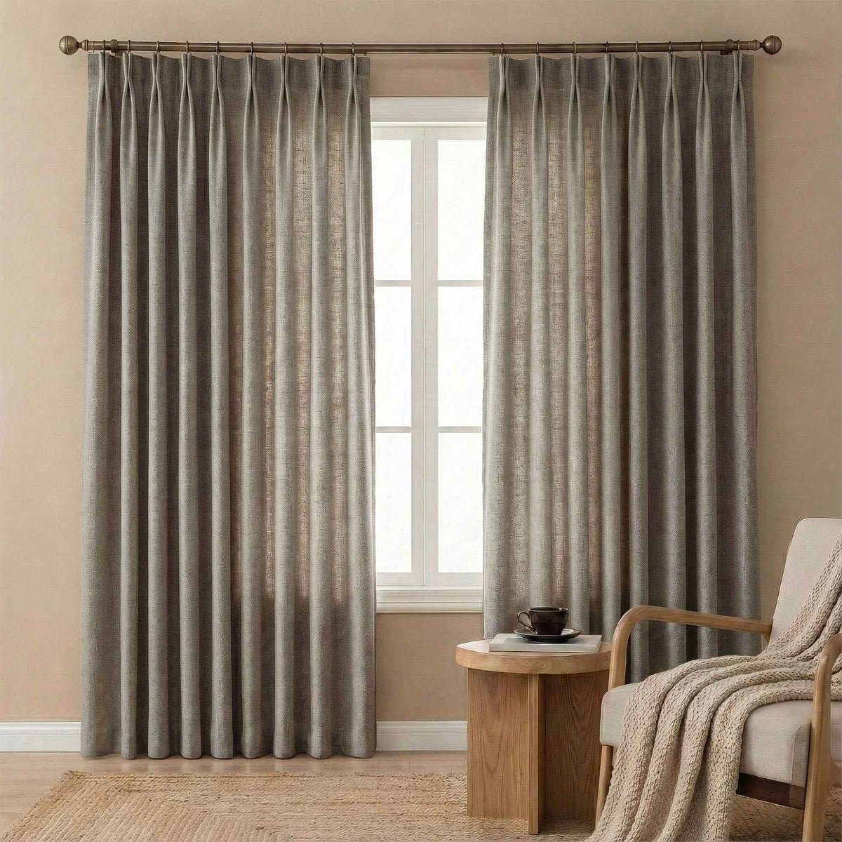 Velvety Short-pile Chenille High Blackout Curtains - Detail View 13 | JOYDRAPE Bespoke Luxury