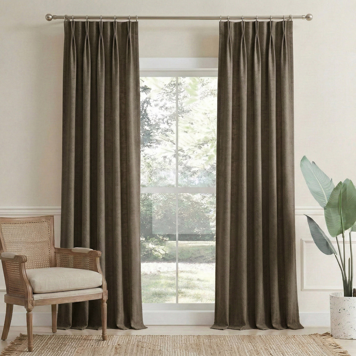 Length Linen Blend Semi-Blackout Curtains - Detail View 16 | JOYDRAPE Bespoke Luxury