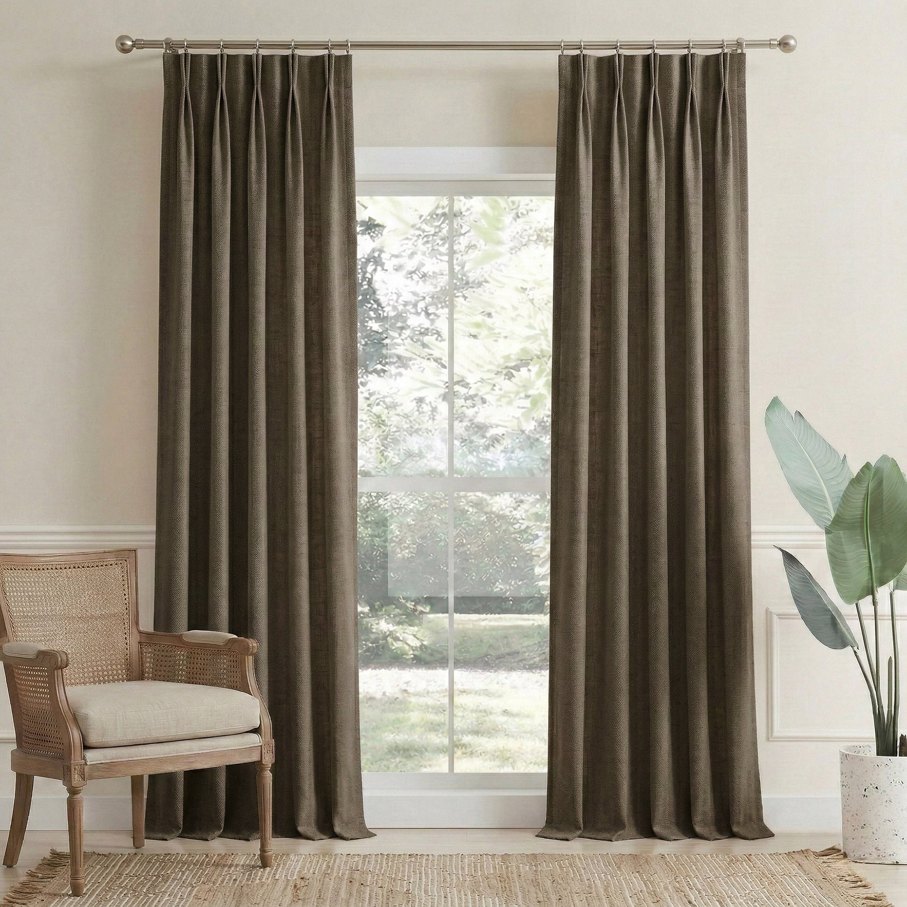 Length Linen Blend Semi-Blackout Curtains - Detail View 16 | JOYDRAPE Bespoke Luxury