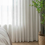 Btimeless Light-Filtering Cotton Linen Textured Curtains