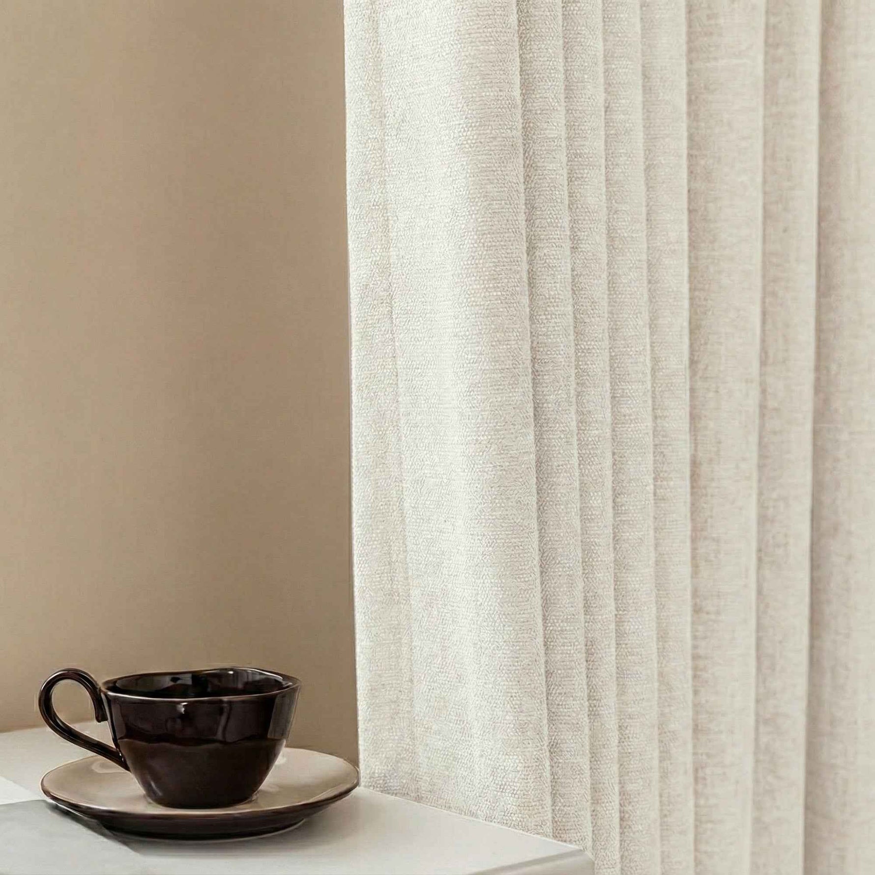 Velvety Short-pile Chenille High Blackout Curtains - Detail View 3 | JOYDRAPE Bespoke Luxury