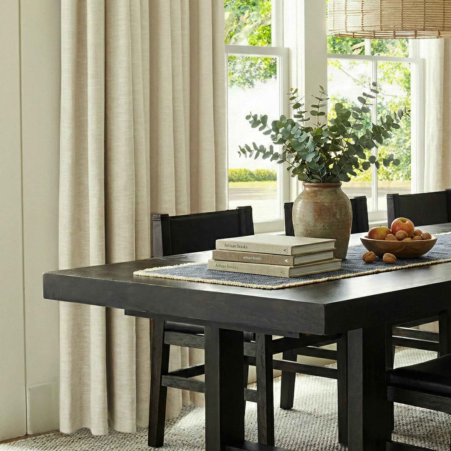 Crossl Semi-Blackout Linen-Textured Curtains - Detail View 3 | JOYDRAPE Bespoke Luxury