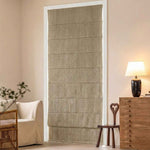 L-Lfluffy Cordless 100% Blackout Faux Linen Roman Shades - Detail View 4 | JOYDRAPE Bespoke Luxury