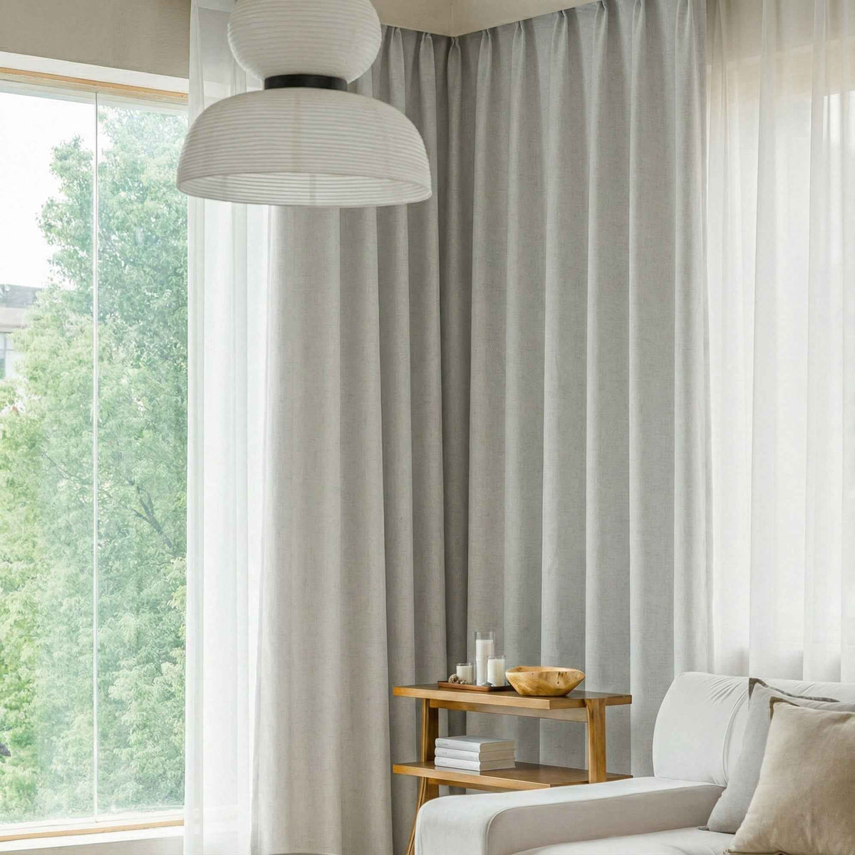 revers 100% Blackout Faux Linen Curtains