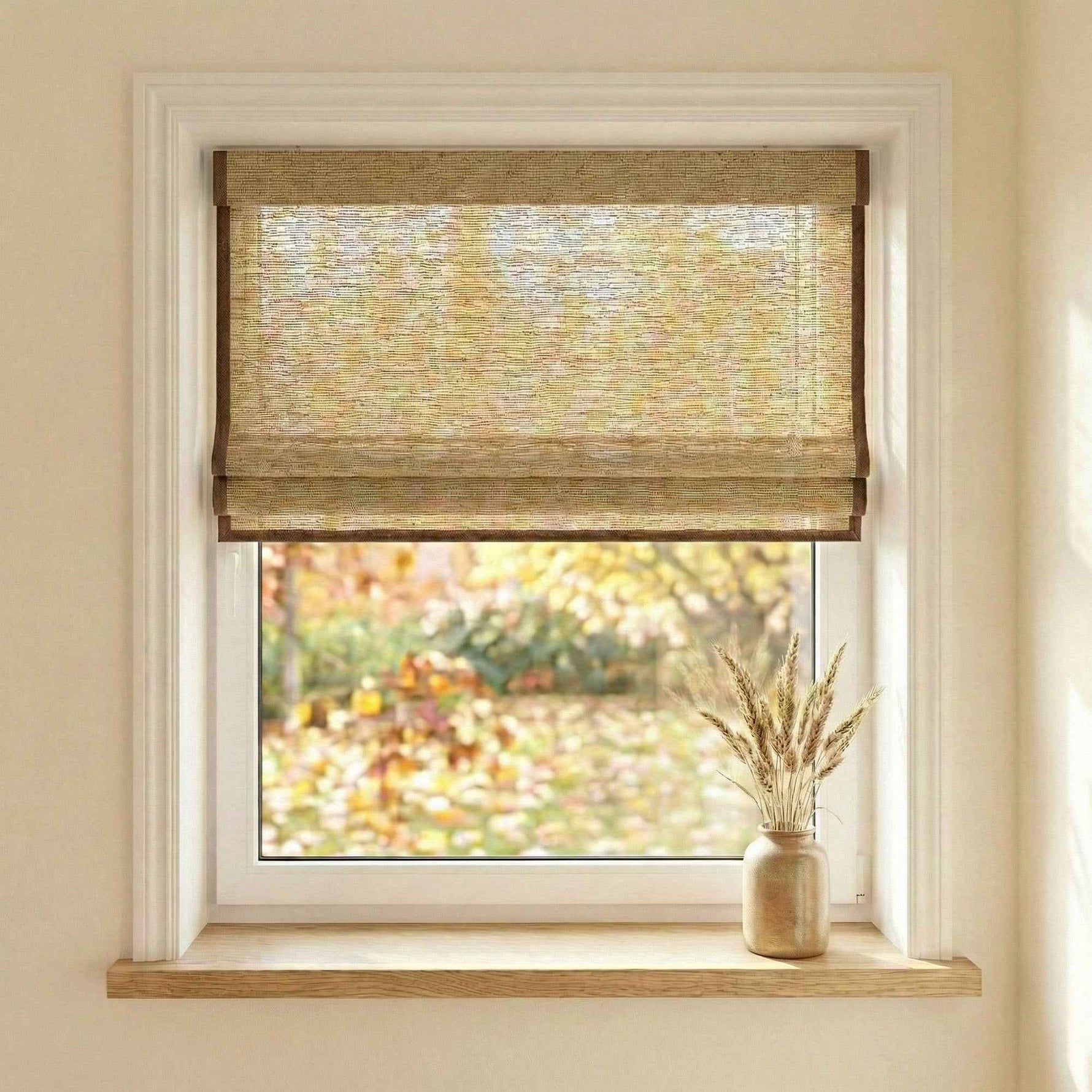 L-Lramie Cordless Ramie Roman Shades - Detail View 4 | JOYDRAPE Bespoke Luxury
