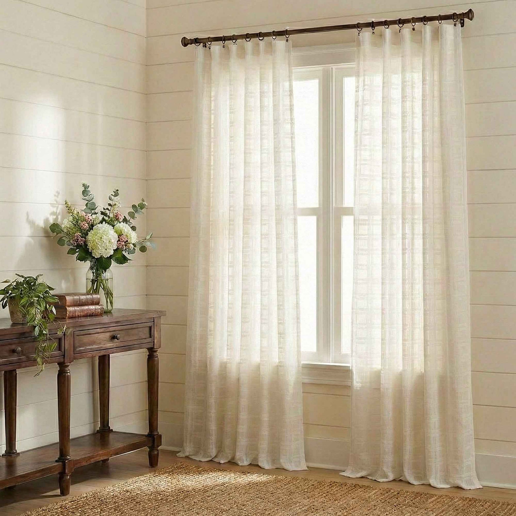 Grid Classic Check Sheer Curtains - Detail View 4 | JOYDRAPE Bespoke Luxury